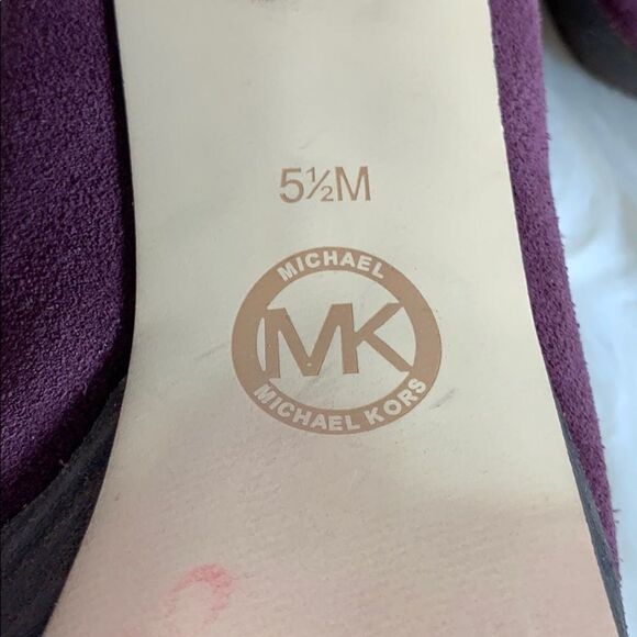 Michael Kors Suede Platform Slingback Heels Sz 5.5 - Picture 5 of 7